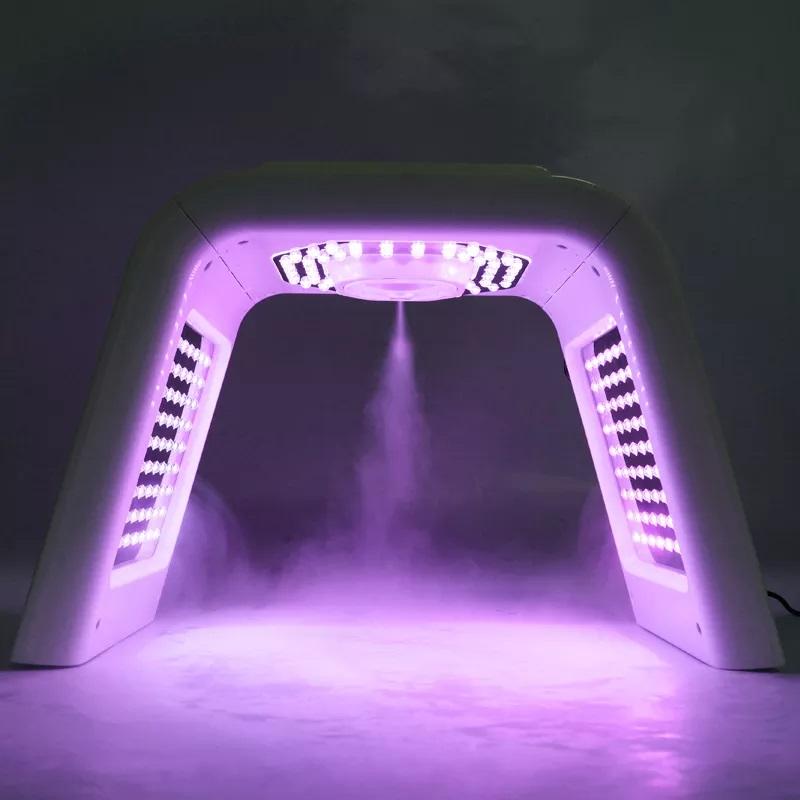 Équipement de beauté | Vapeur de rajeunissement de la peau pliable Brumisateur à froid pour spa facial Nano Pdt Therapy 6 Couleur Led Lumière Soins de la peau Machine de beauté Nouveau Équipement de beauté Équipement de beauté